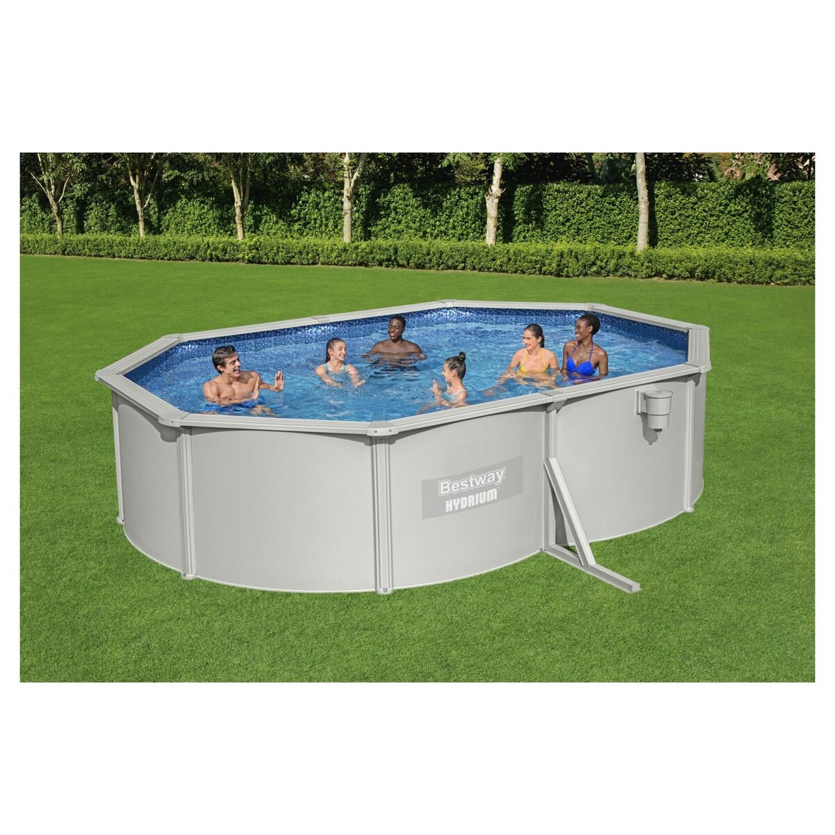 BESTWAY Piscine hors sol acier ovale - 500x360x120cm - HYDRIUM