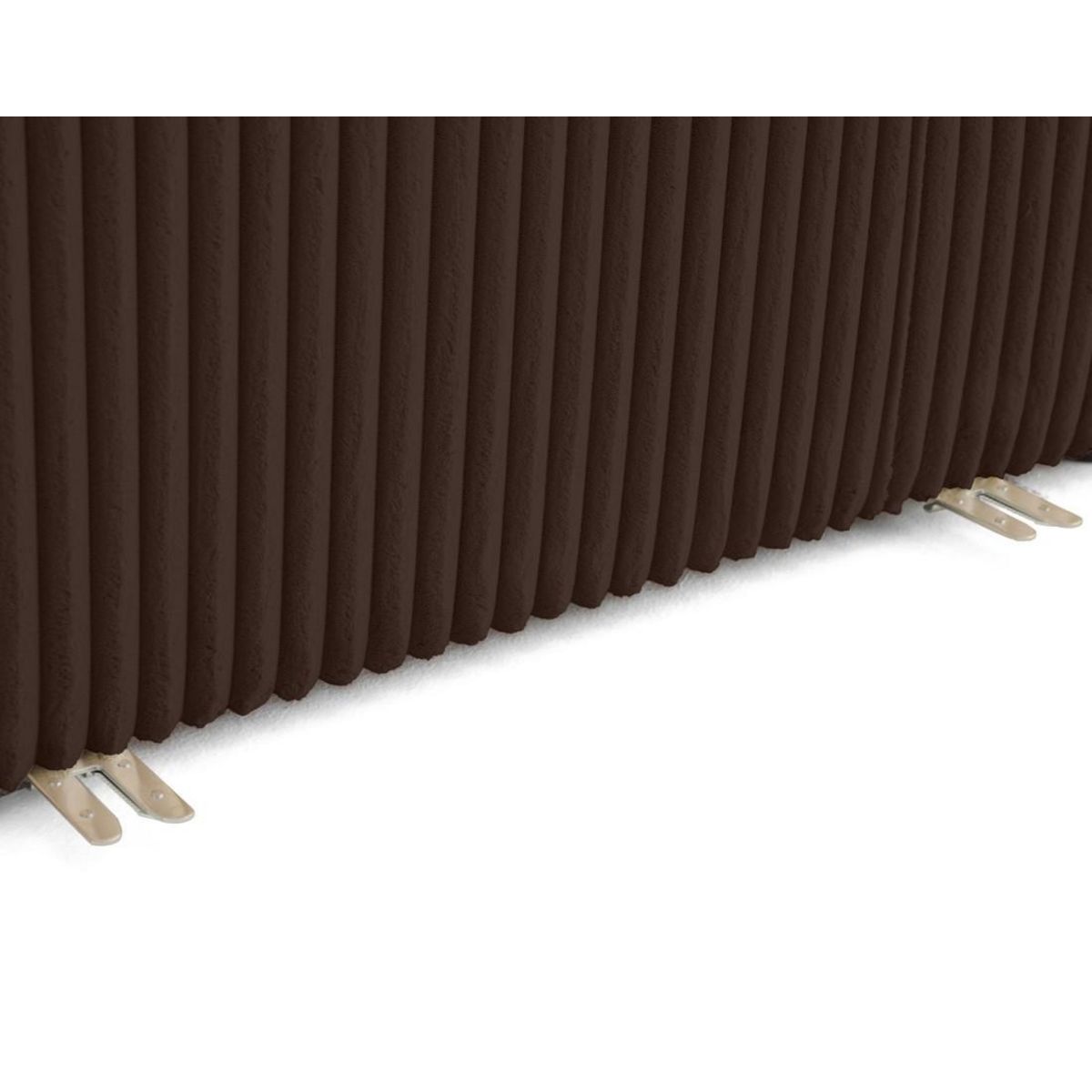 LISA DESIGN Victoire - module d'assise méridienne gauche en velours côtelé grosses côtes