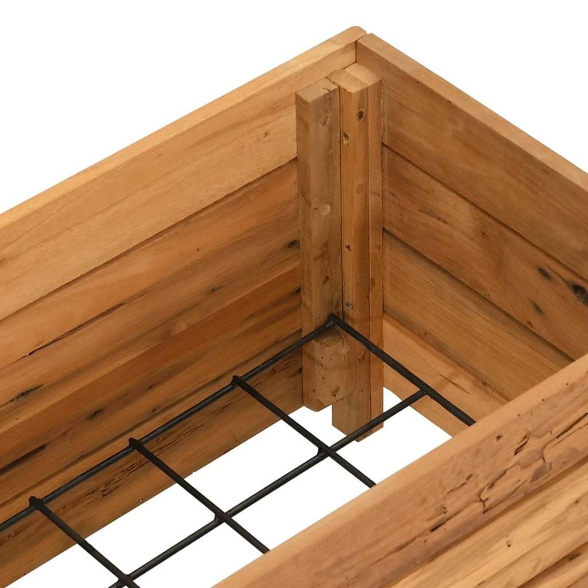 VIDAXL Lit sureleve 100x40x38 cm bois de teck recycle et acier