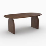 MAISON PAVANE Table ovale en bois de manguier massif 6 places-Alix