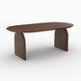 Voir la diapositive 1 : MAISON PAVANE Table ovale en bois de manguier massif 6 places-Alix