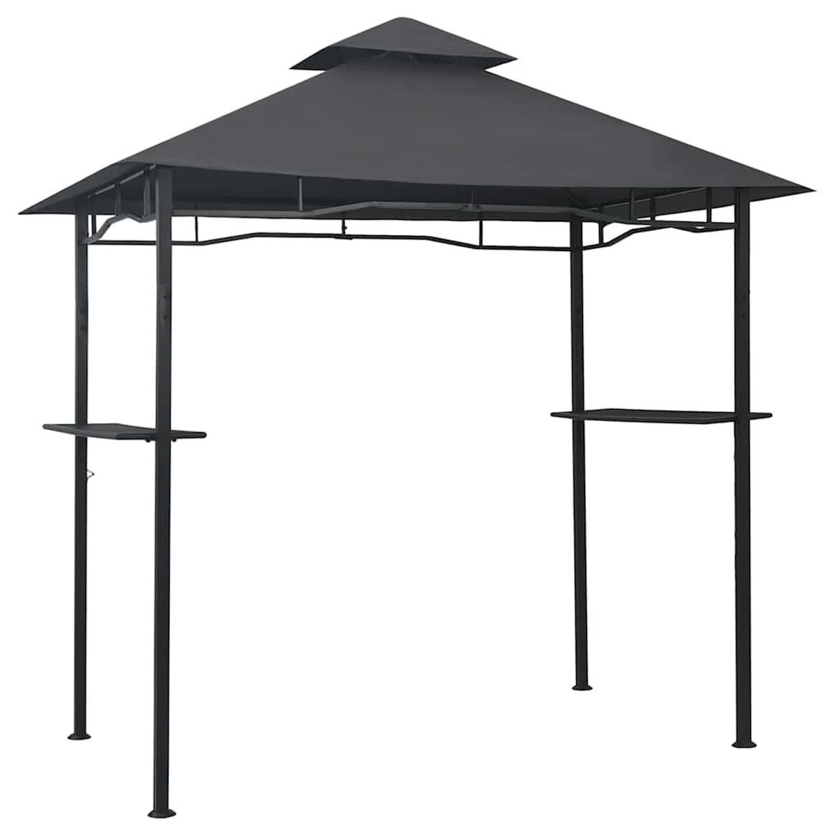 VIDAXL Belvedere de barbecue 240x150x255 cm Anthracite Acier