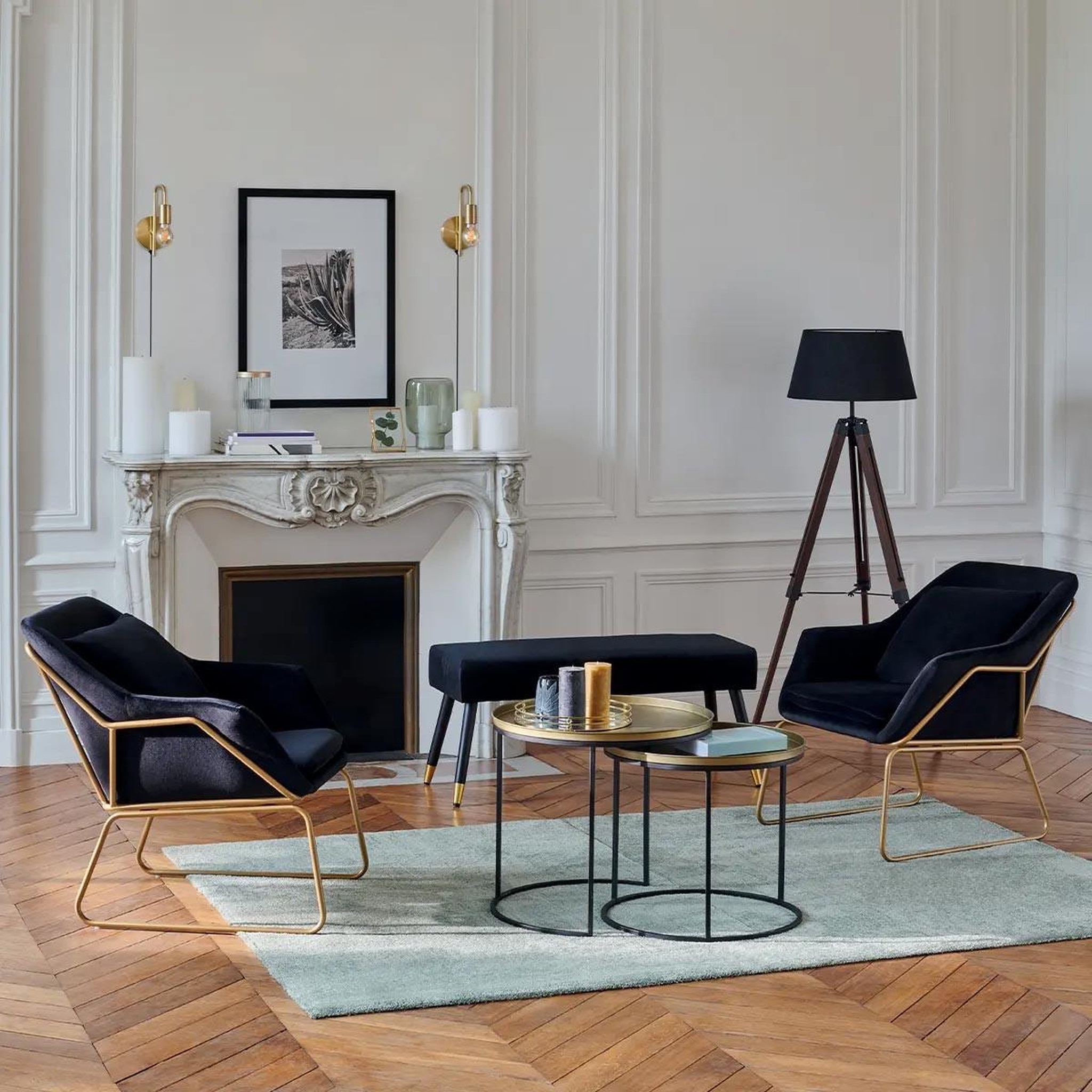 Voir la diapositive 3 : ATMOSPHERA Tapis déco uni  joanne  120x170cm vert kaki