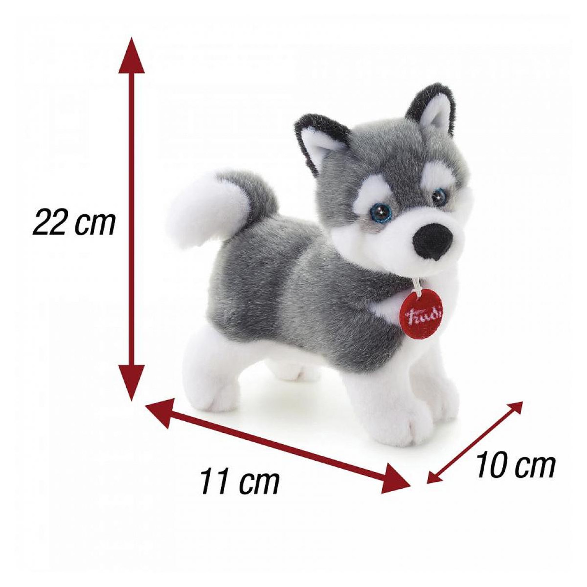 Voir la diapositive 2 : Trudi Peluche chien husky marcus s