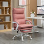 Voir la diapositive 2 : VINSETTO Fauteuil de bureau massant chauffant inclinable réglable repose-pieds rétractable microfibre rose