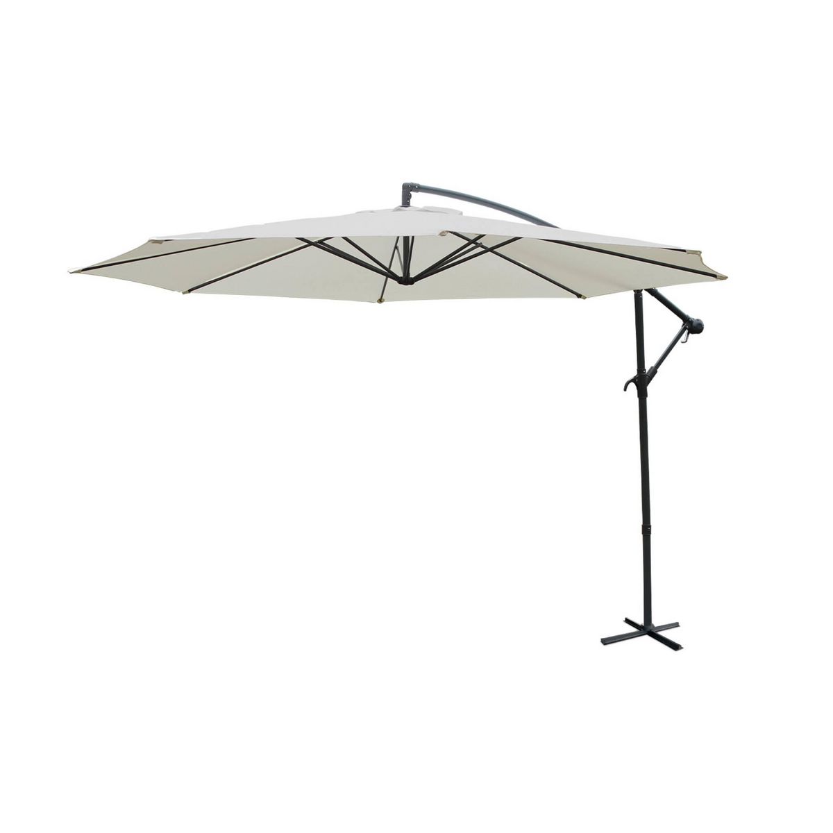 SWEEEK Parasol déporté rond Hardelot diamètre 350cm excentré  8 baleines