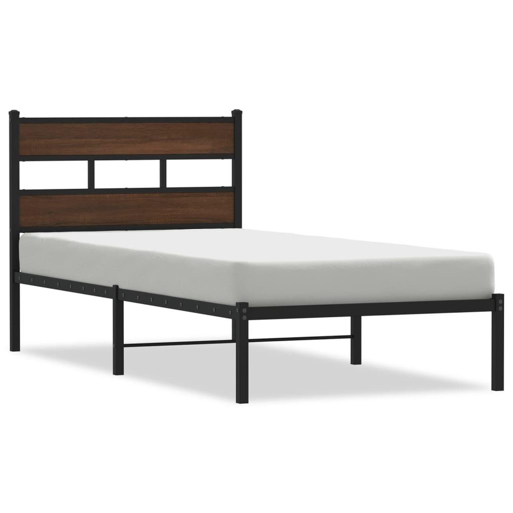 Voir la diapositive 2 : VIDAXL Cadre de lit sans matelas avec tete de lit 75x190 cm