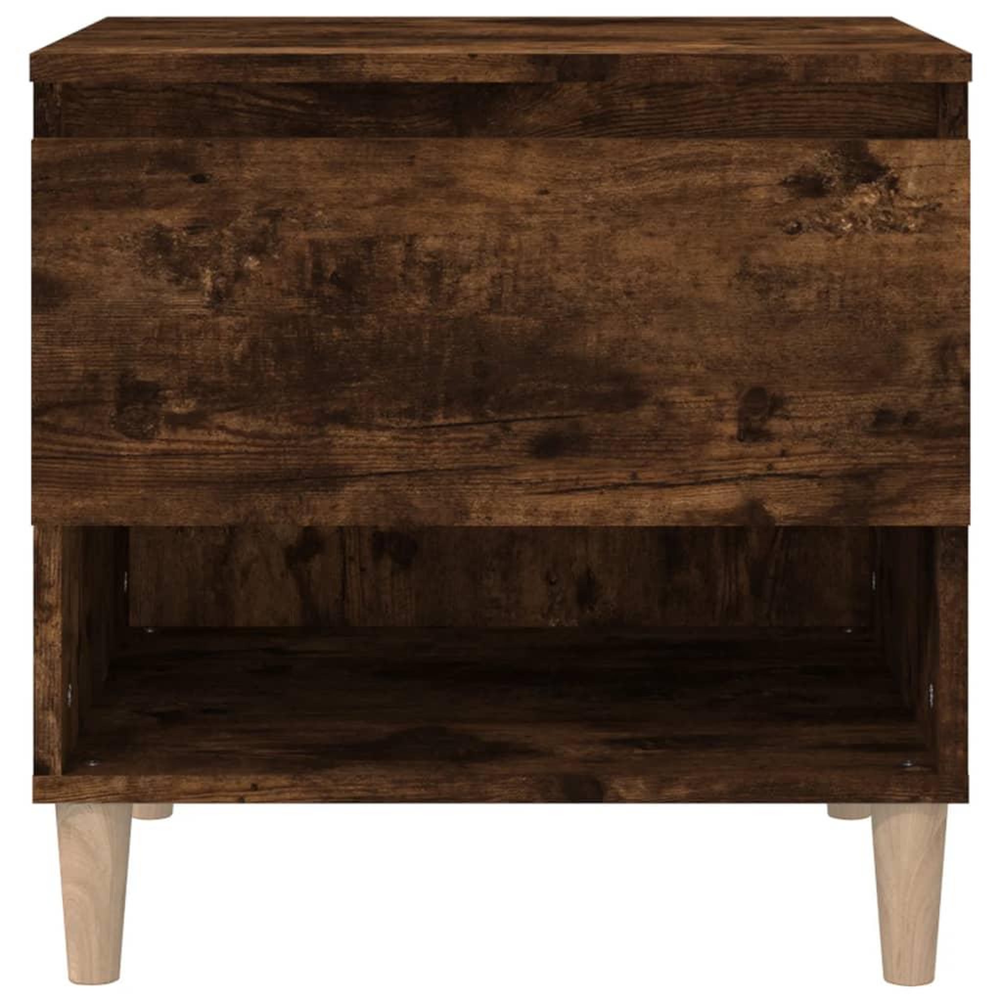 Voir la diapositive 5 : VIDAXL Table de chevet Chene fume 50x46x50 cm Bois d'ingenierie