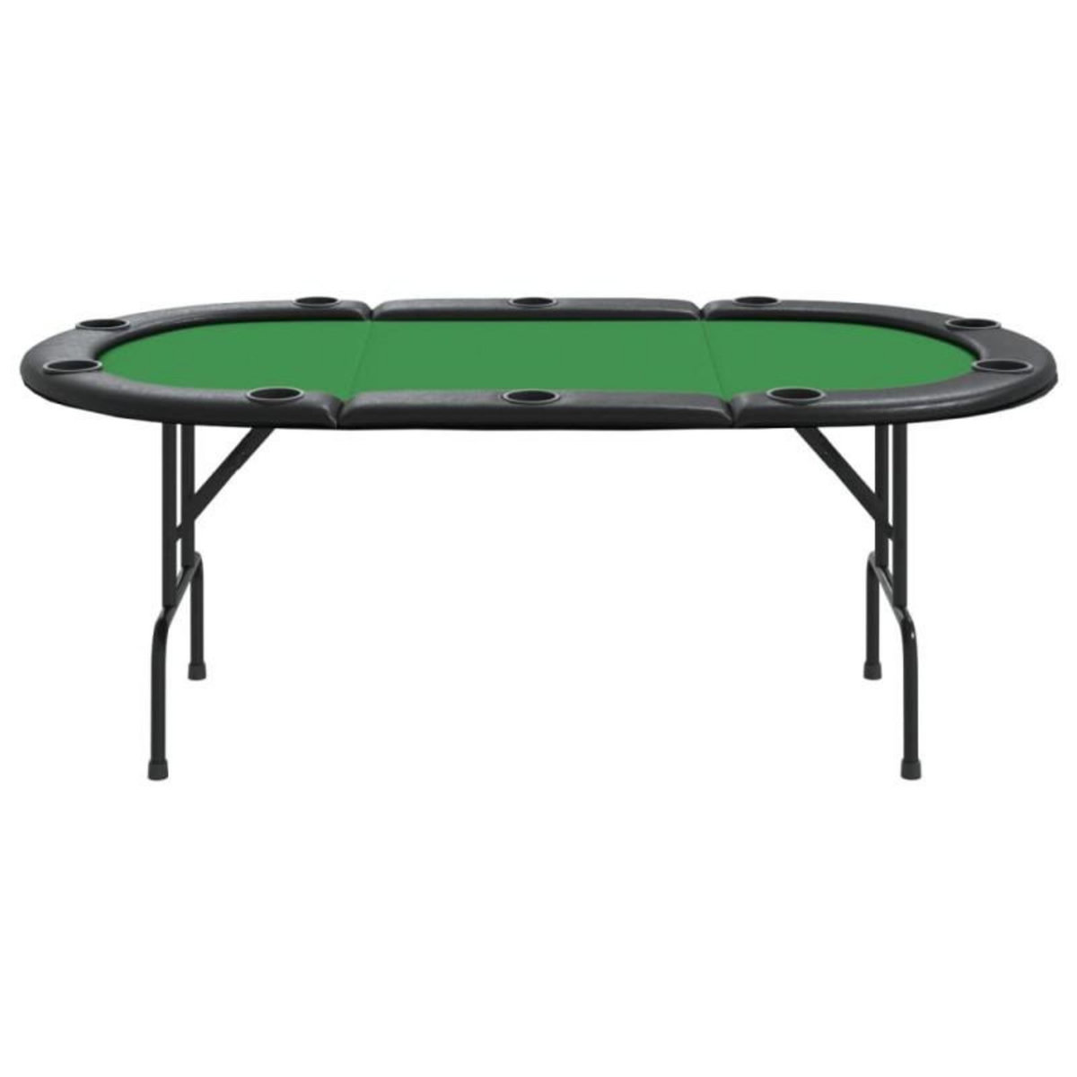 VIDAXL Table de poker pliable 10 joueurs Vert 206x106x75 cm