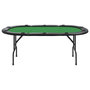 Voir la diapositive 3 : VIDAXL Table de poker pliable 10 joueurs Vert 206x106x75 cm