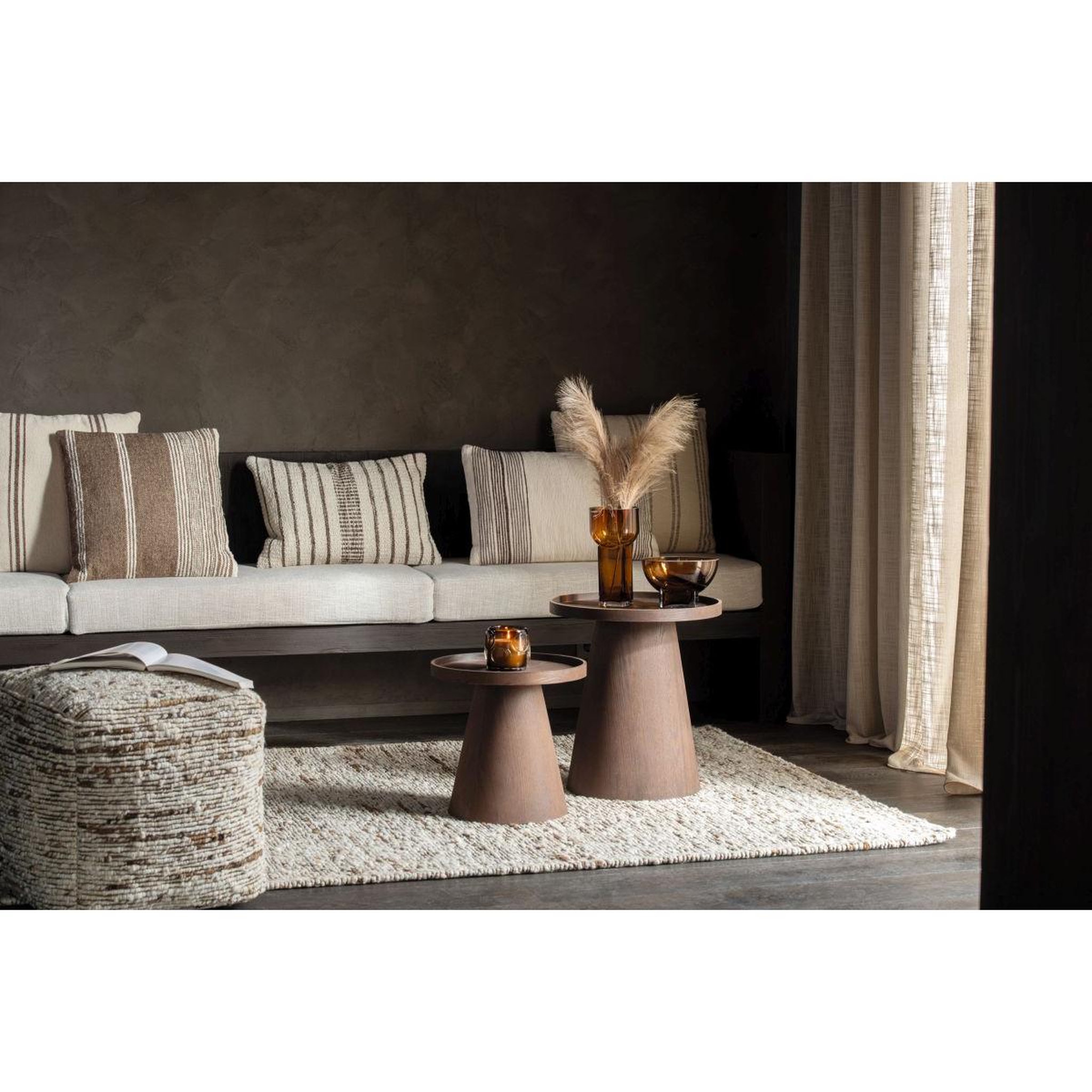 Voir la diapositive 4 : J-LINE Tapis tissé en laine  wild  160x230cm écru