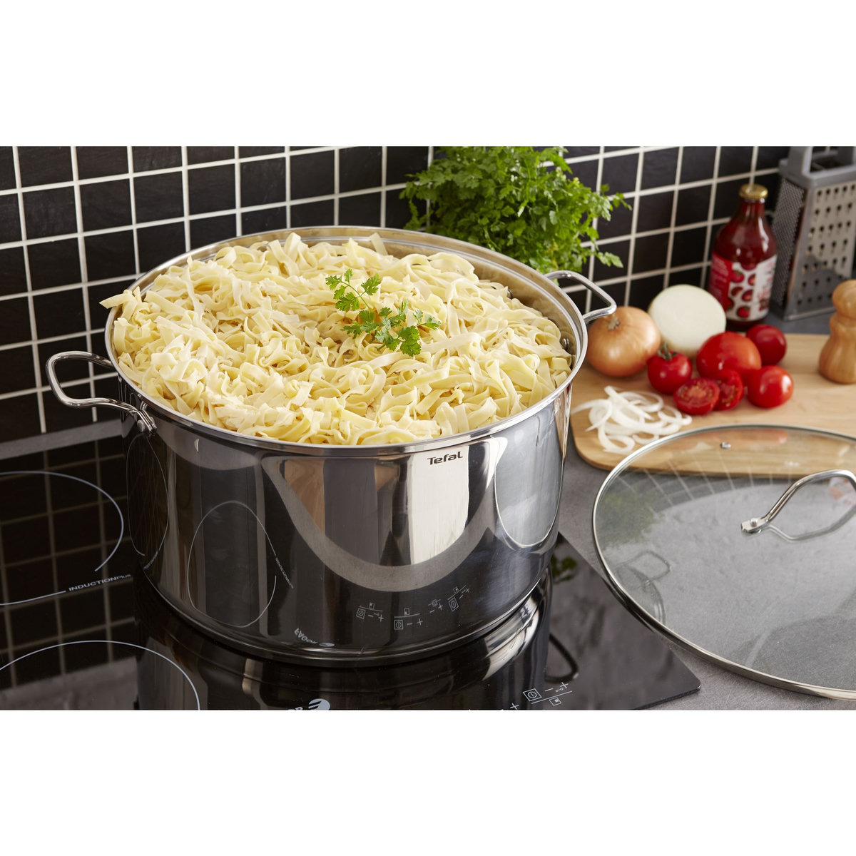 TEFAL Extra grande marmite inox 36 cm Induction INTUITION XL - 20L