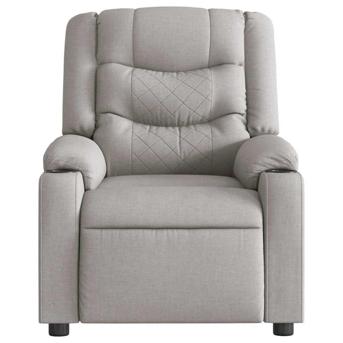 VIDAXL Fauteuil de massage inclinable electrique gris nuage tissu