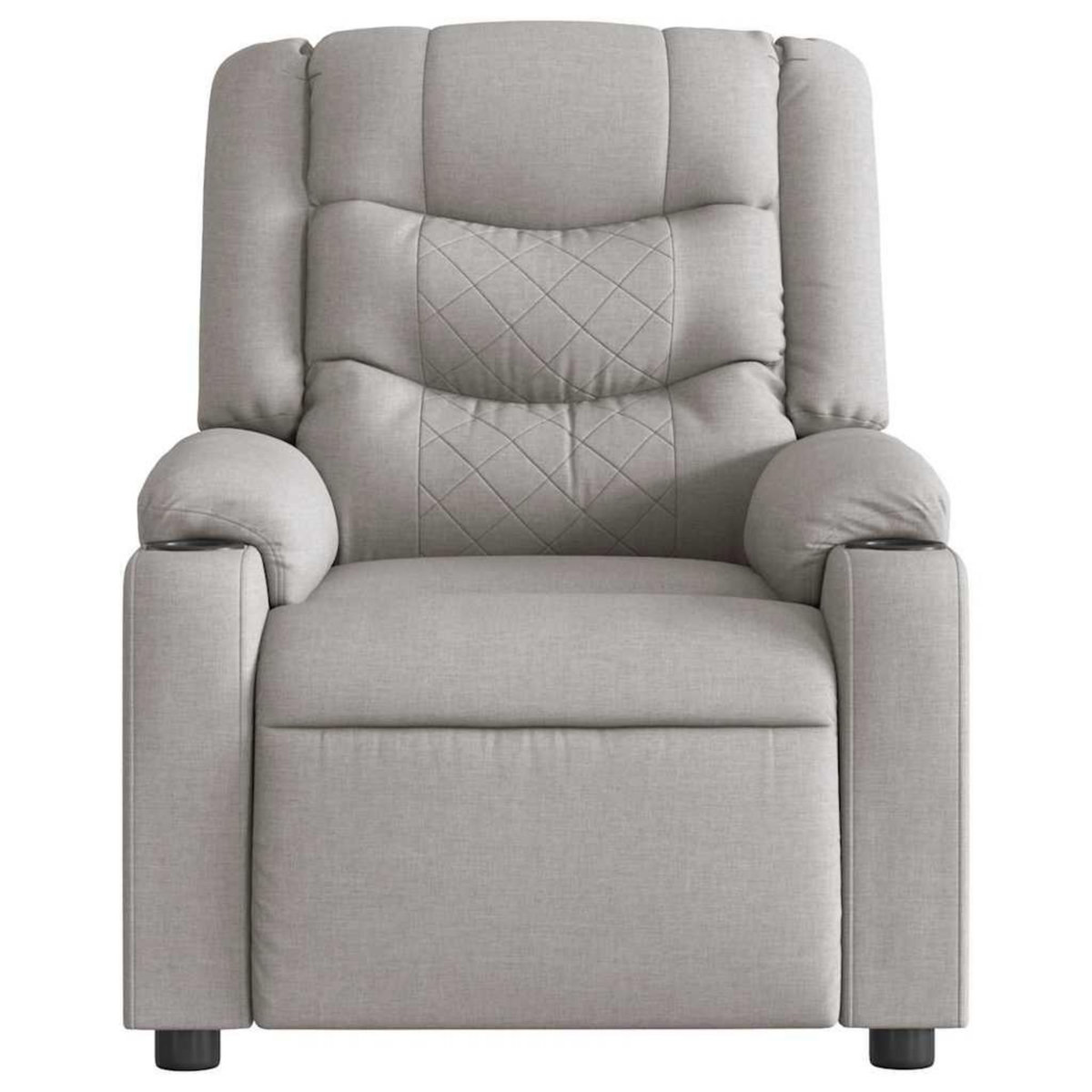 VIDAXL Fauteuil de massage inclinable electrique gris nuage tissu