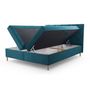 Voir la diapositive 3 : BEST MOBILIER Louis - lit boxspring - 180x200 - en velours - coffres et surmatelas inclus