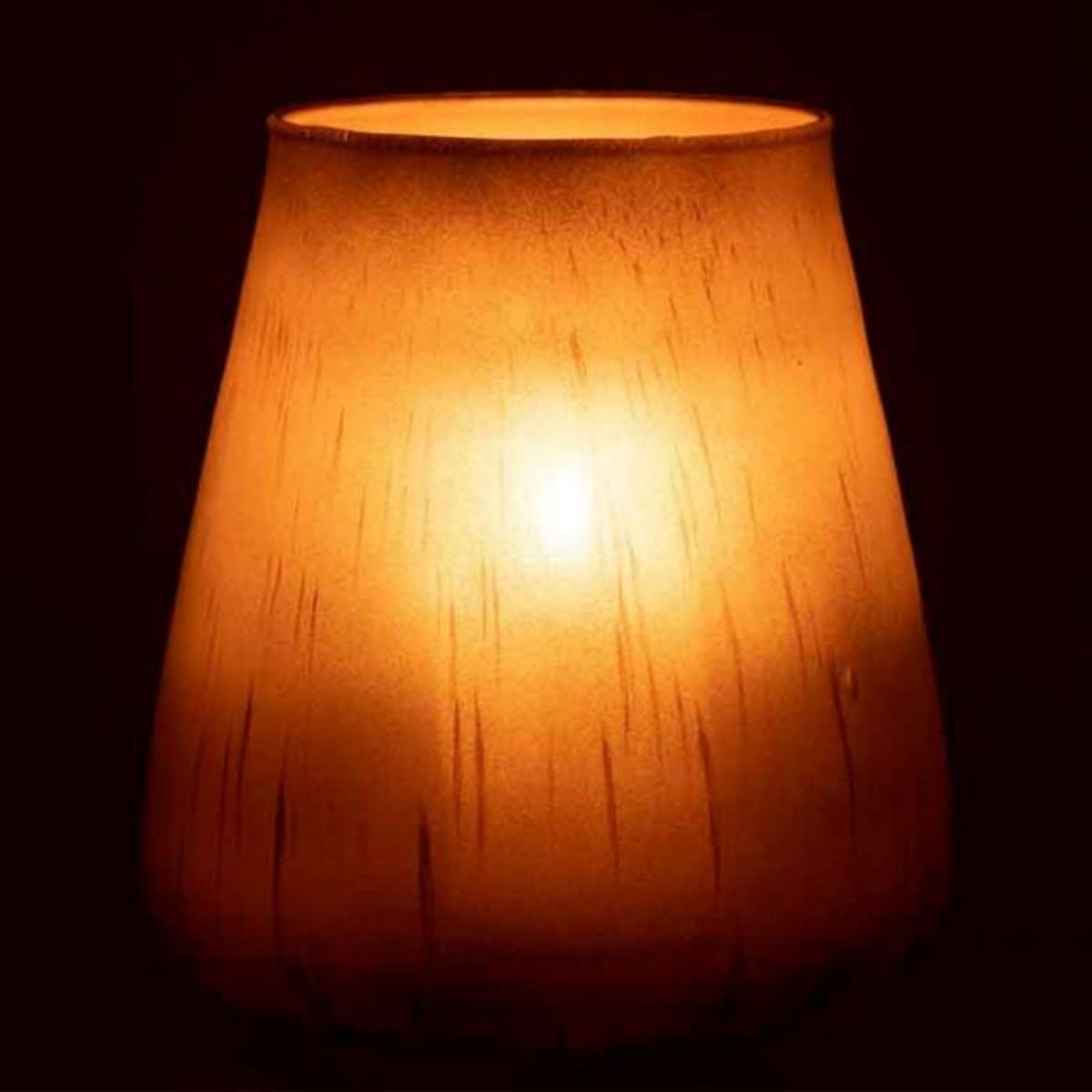 Paris Prix Photophore en Verre  Antique  17cm Marron Cognac