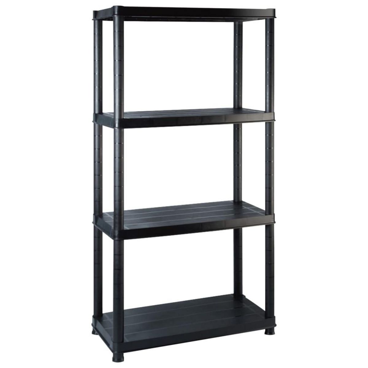 VIDAXL Etagere de rangement a 4 niveaux Noir 183x30,5x130 cm Plastique
