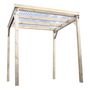 Voir la diapositive 2 : Carport toit plat - Bois traité autoclave - Toit plat - 4 m²