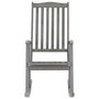 Voir la diapositive 3 : VIDAXL Chaise a bascule avec coussins Gris Bois d'acacia massif