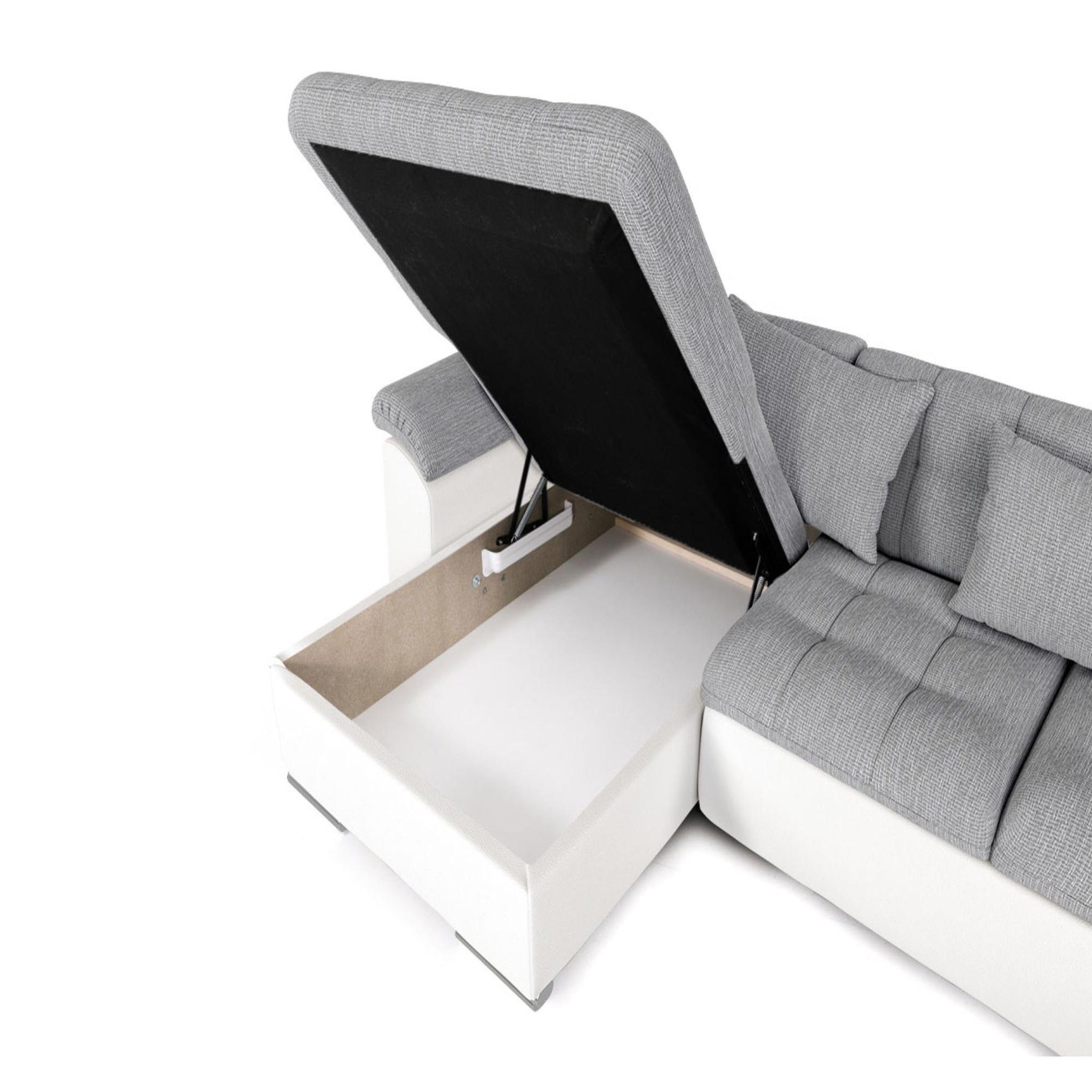 Voir la diapositive 4 : BEST MOBILIER Chuck - canapé panoramique xxl - convertible avec coffre - 7 places - droit