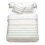 Voir la diapositive 2 : Parure housse de couette fantaisie en coton motifs rayures EMBRUN