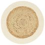 Voir la diapositive 2 : VIDAXL Napperons 6 pcs Naturel Plain 38 cm Rond Jute et coton