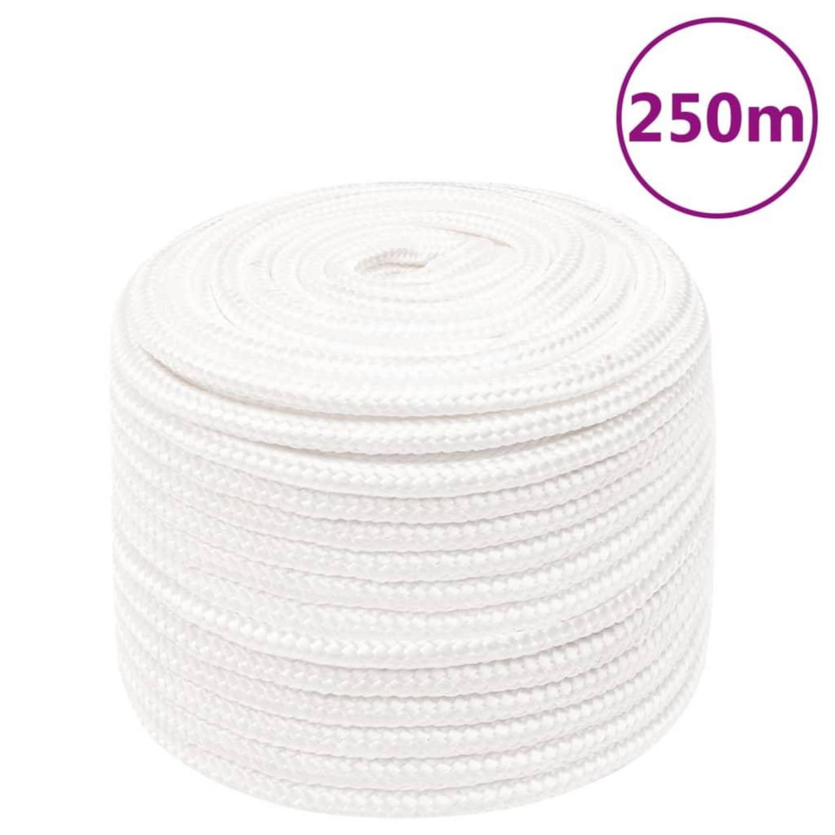 VIDAXL Corde de bateau Blanc complet 12 mm 250 m Polypropylene
