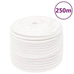 VIDAXL Corde de bateau Blanc complet 12 mm 250 m Polypropylene
