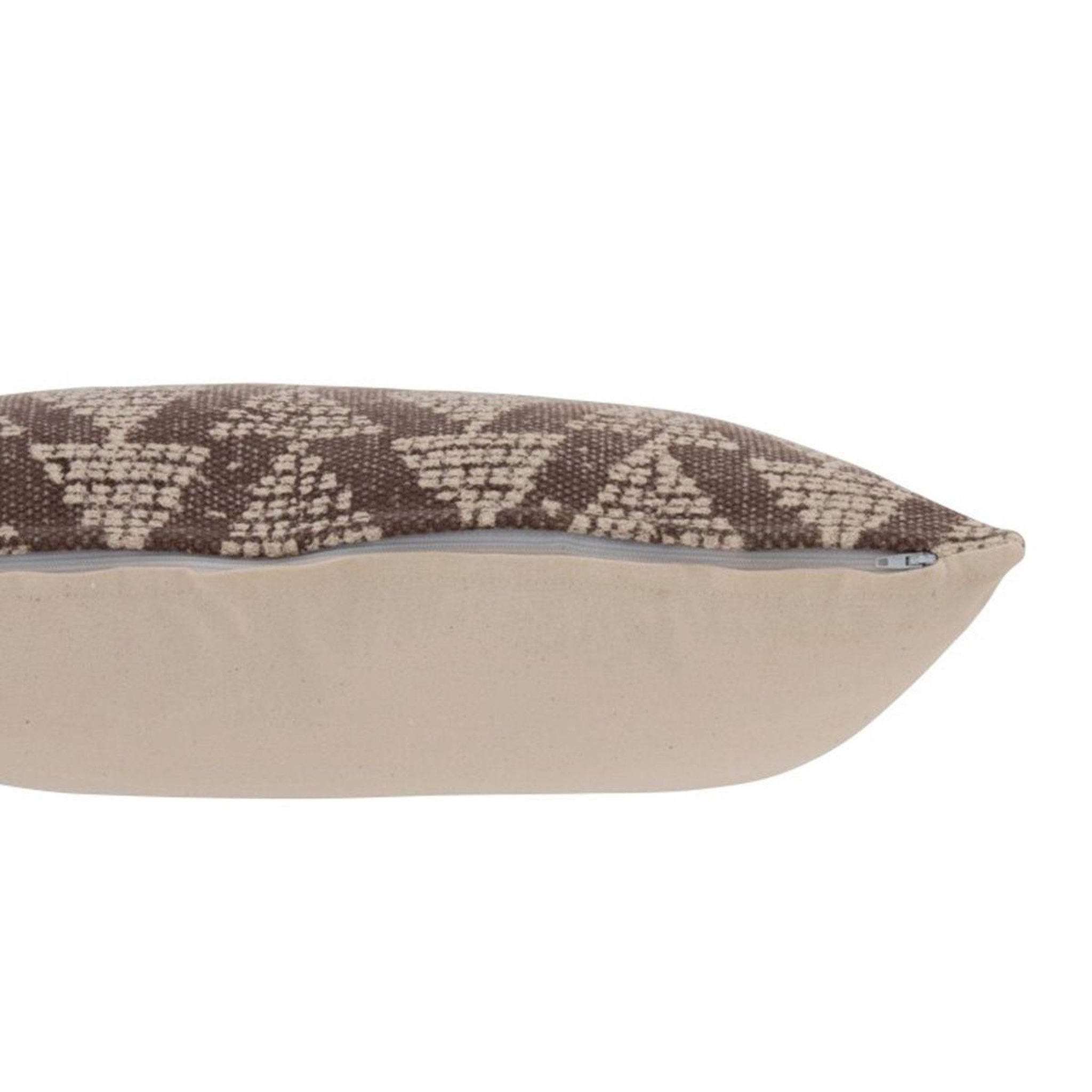 Voir la diapositive 3 : J-LINE Coussin déco  losanges  45x45cm noir & blanc