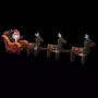 VIDAXL Decoration gonflable de Pere Noël et de rennes LED 490 cm
