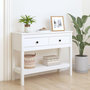 Voir la diapositive 1 : VIDAXL Table console Blanc 100x35x75 cm Bois massif de pin