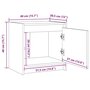 Voir la diapositive 6 : VIDAXL Tables de chevet 2 pcs Gris 40x30,5x40 cm Bois de pin massif