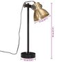 Voir la diapositive 6 : VIDAXL Lampe de bureau 25 W laiton antique 15x15x55 cm E27