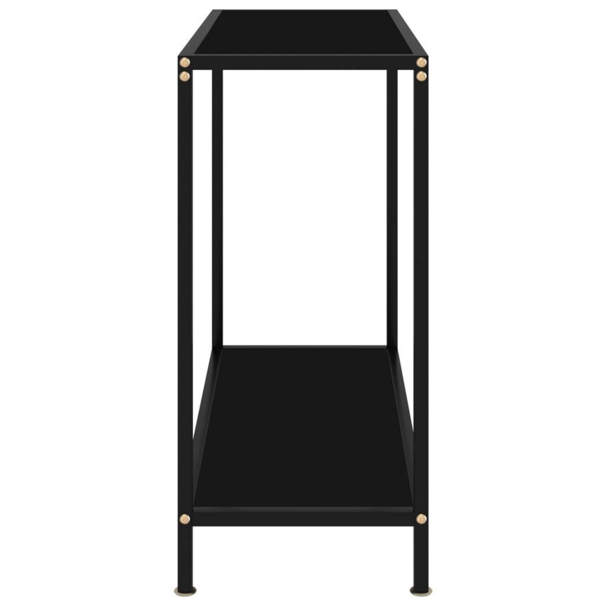 VIDAXL Table console Noir 80x35x75 cm Verre trempe