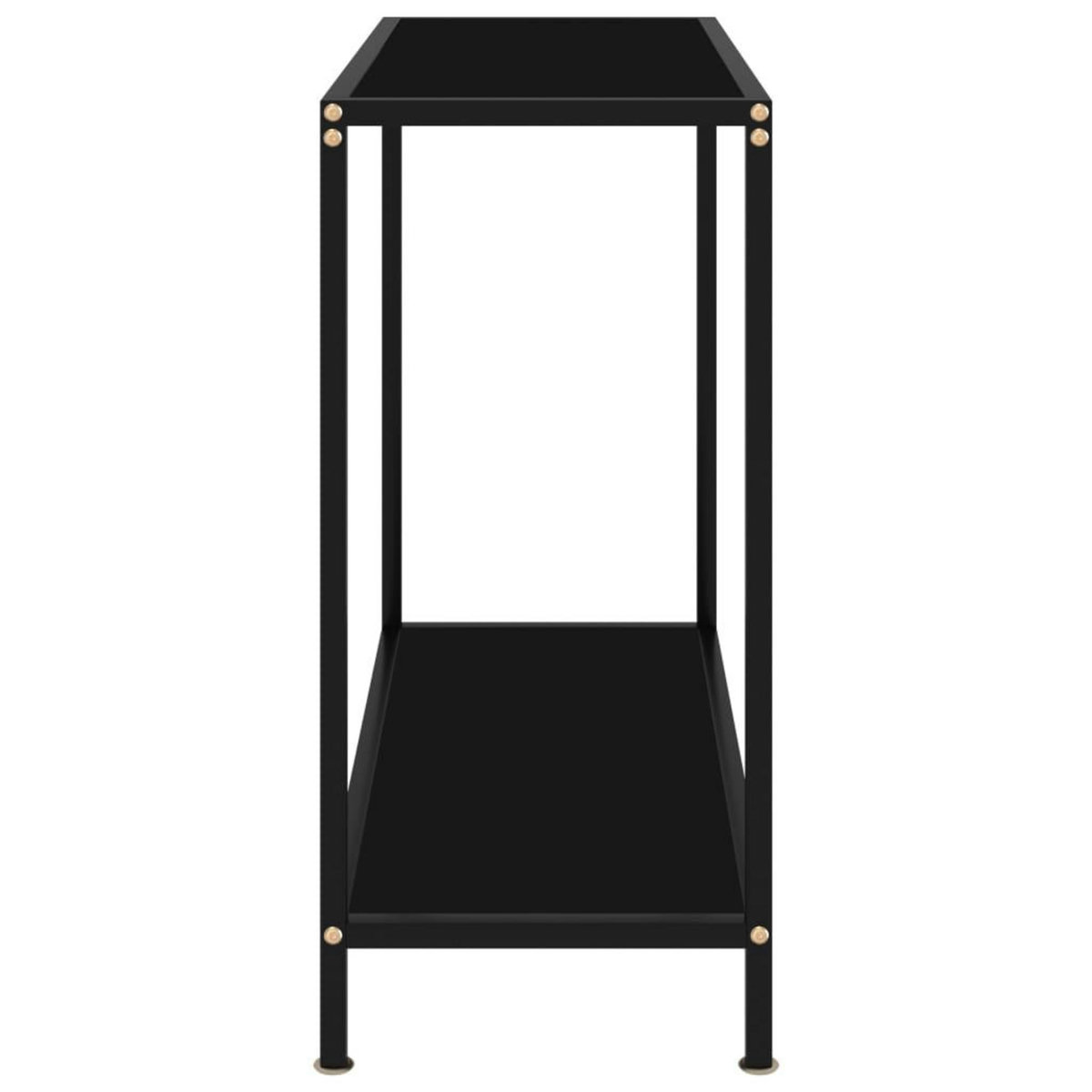 VIDAXL Table console Noir 80x35x75 cm Verre trempe
