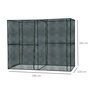 Voir la diapositive 3 : OUTSUNNY Serre de jardin serre à tomates filet protection solaire anti-UV ombrage 50-60 % 2 portes zippées enroulables acier HDPE vert foncé