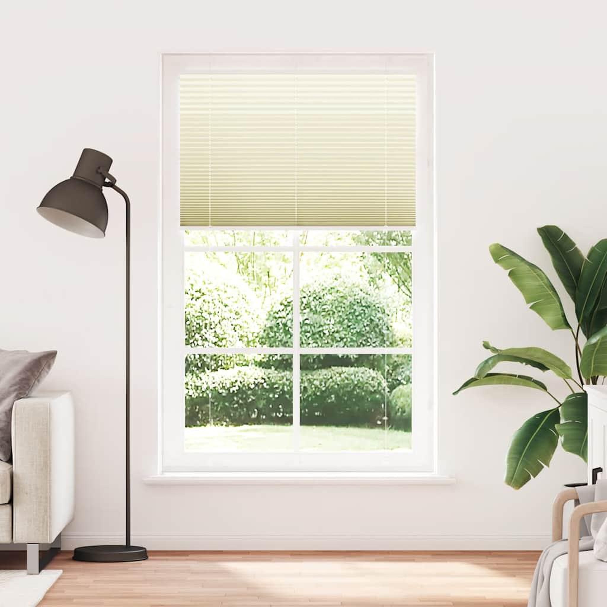 Voir la diapositive 2 : VIDAXL Store plisse creme 110x200cm largeur du tissu 109,4cm polyester
