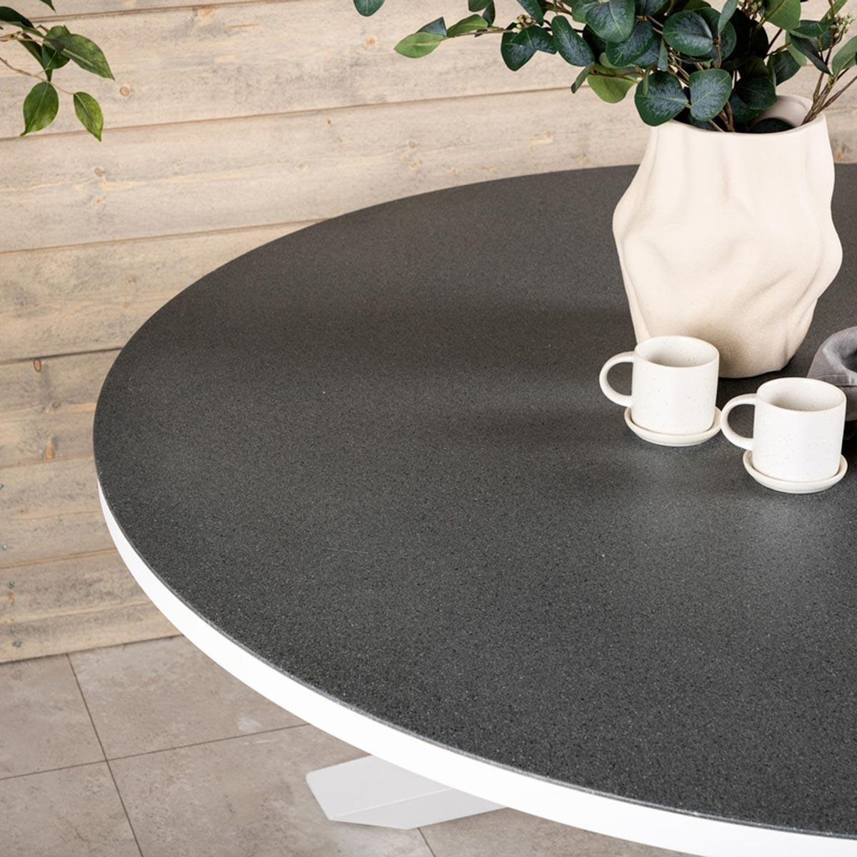 Paris Prix Table de Jardin Ronde  Copacabana  140cm Gris
