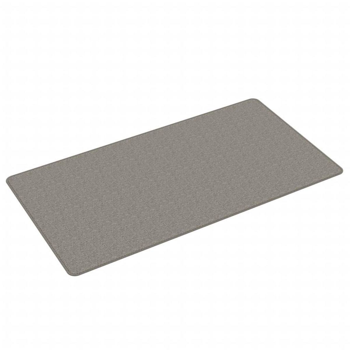 VIDAXL Tapis de couloir aspect sisal argente 80x150 cm