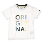 ELLE EST OU LA MER T shirt  Garçon EOM  Dixsou. Coloris disponibles : Blanc