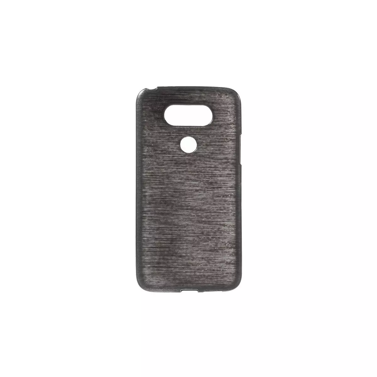 amahousse Coque souple LG G5 plastique noir aspect brossé translucide