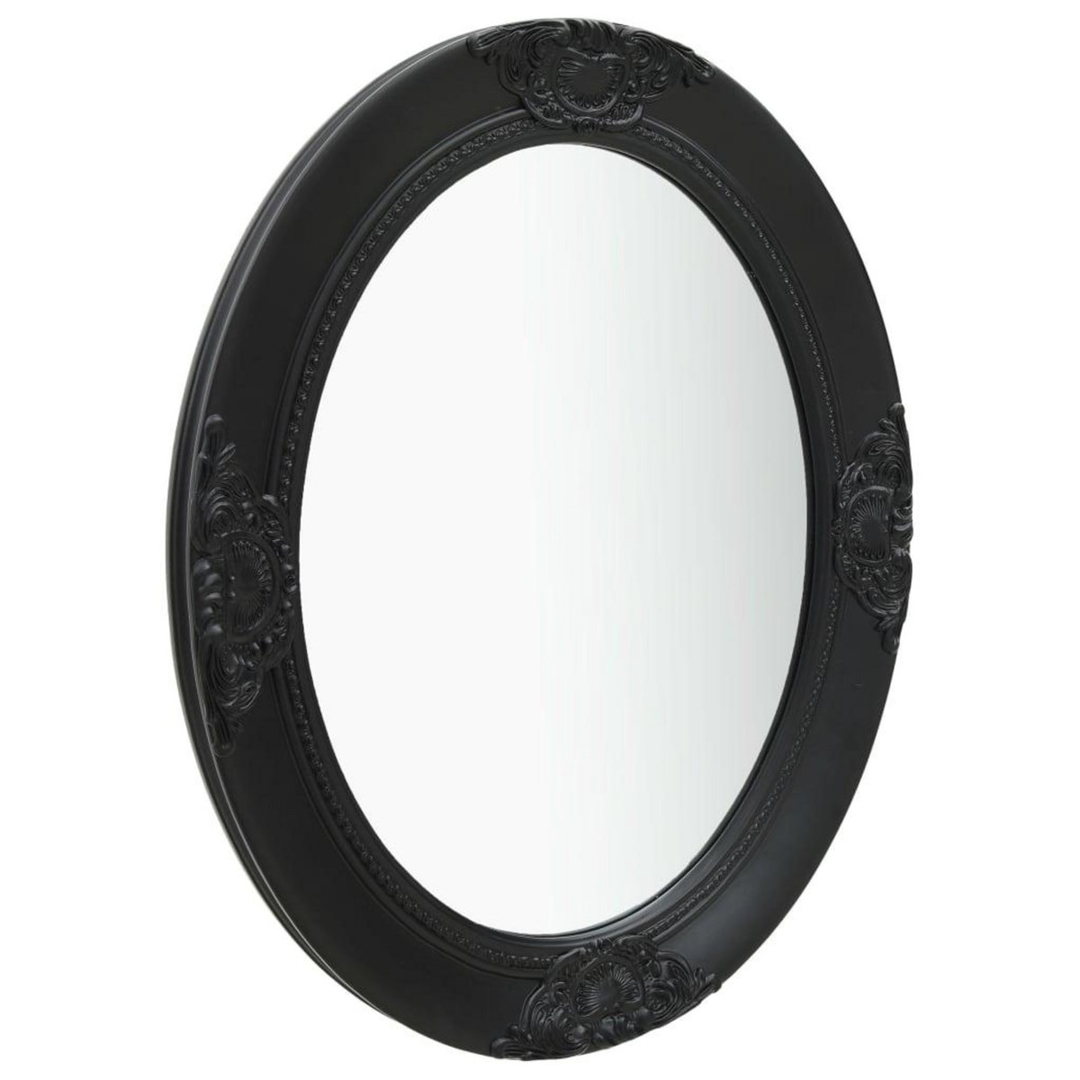 VIDAXL Miroir mural style baroque 50x60 cm noir
