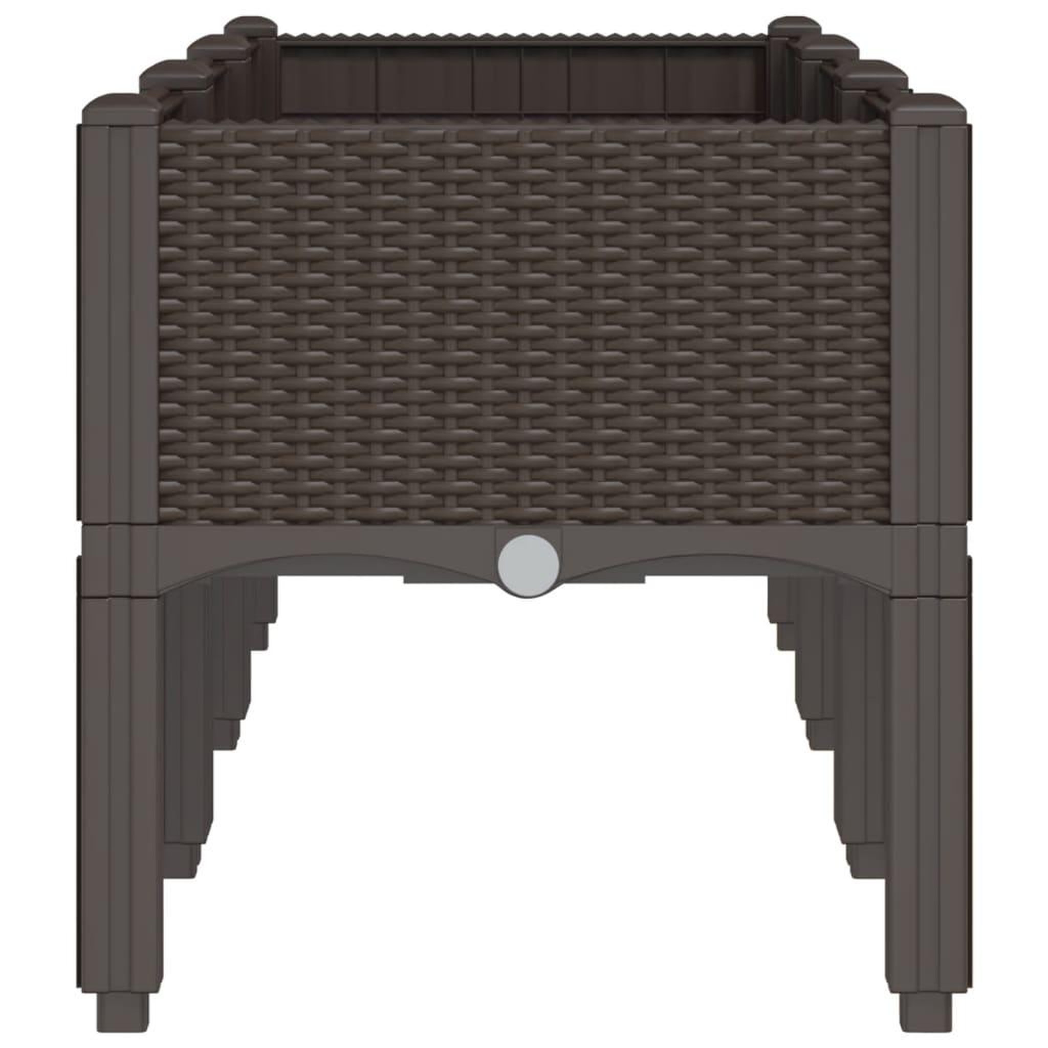 Voir la diapositive 4 : VIDAXL Jardiniere avec pieds marron 120x40x42 cm PP