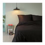 Voir la diapositive 2 : GENERIQUE Parure de lit - 1 housse de couette 220 x 240 cm + 2 taies d'oreiller 60 x 60 cm - 100% coton renforcé - Noir