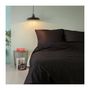 Voir la diapositive 2 : GENERIQUE Parure de lit - 1 housse de couette 220 x 240 cm + 2 taies d'oreiller 60 x 60 cm - 100% coton renforcé - Noir