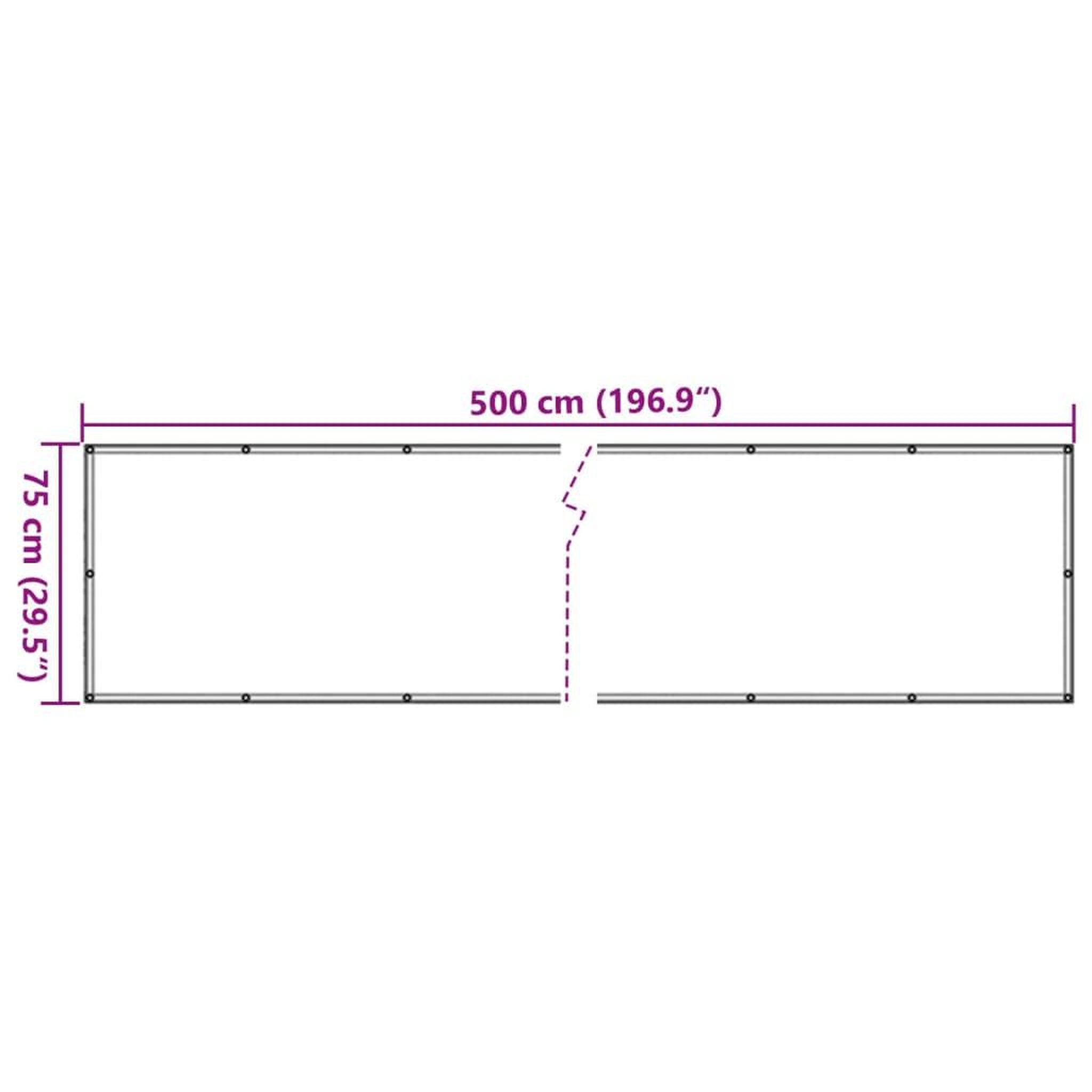 Voir la diapositive 6 : VIDAXL Ecran de balcon Anthracite 75x500 cm Tissu Oxford