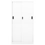 Voir la diapositive 4 : VIDAXL Armoire de bureau et porte coulissante Blanc 90x40x180 cm Acier