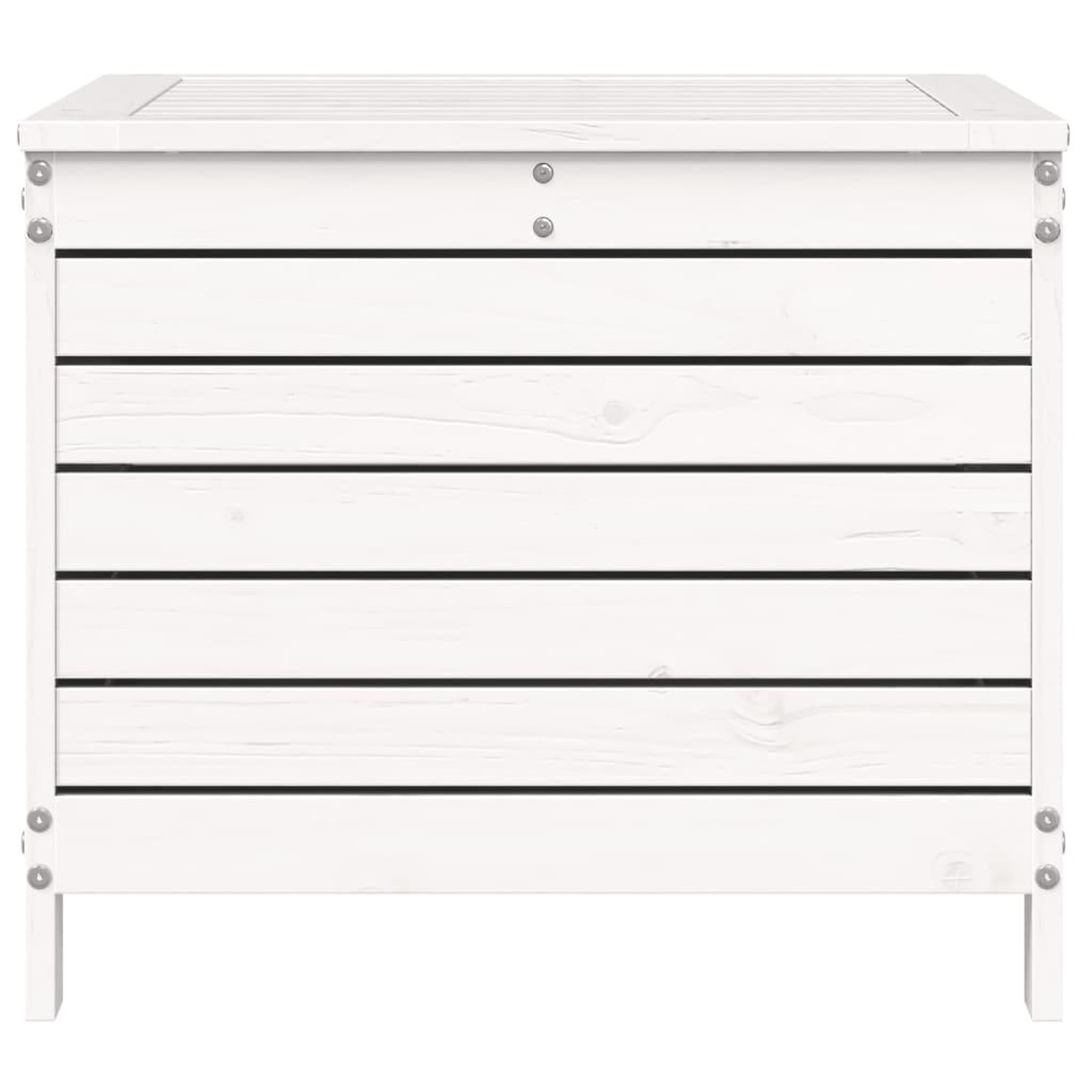 Voir la diapositive 4 : VIDAXL Repose-pied de jardin blanc 62x63,5x53,5 cm bois de pin massif
