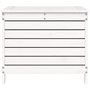 Voir la diapositive 4 : VIDAXL Repose-pied de jardin blanc 62x63,5x53,5 cm bois de pin massif