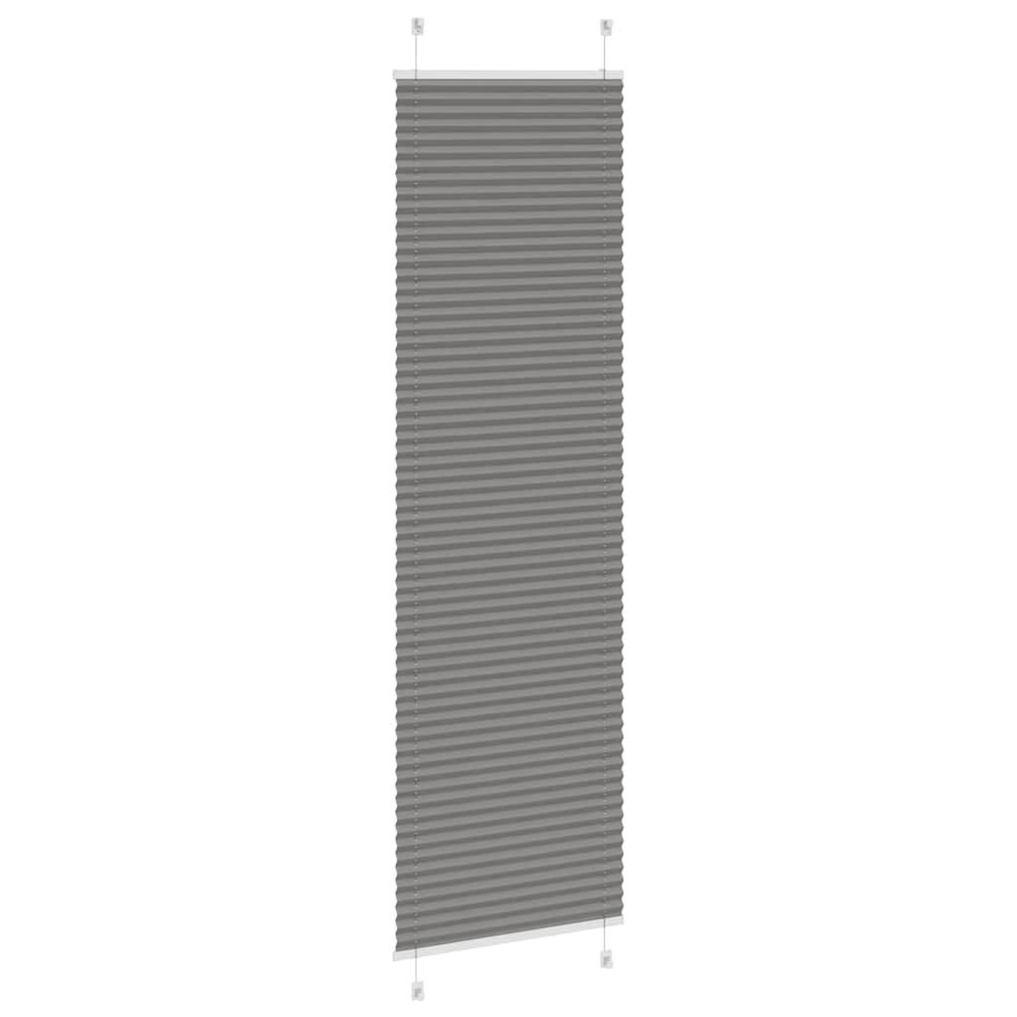 Voir la diapositive 4 : VIDAXL Store plisse anthracite 55x200 cm largeur du tissu 54,4 cm